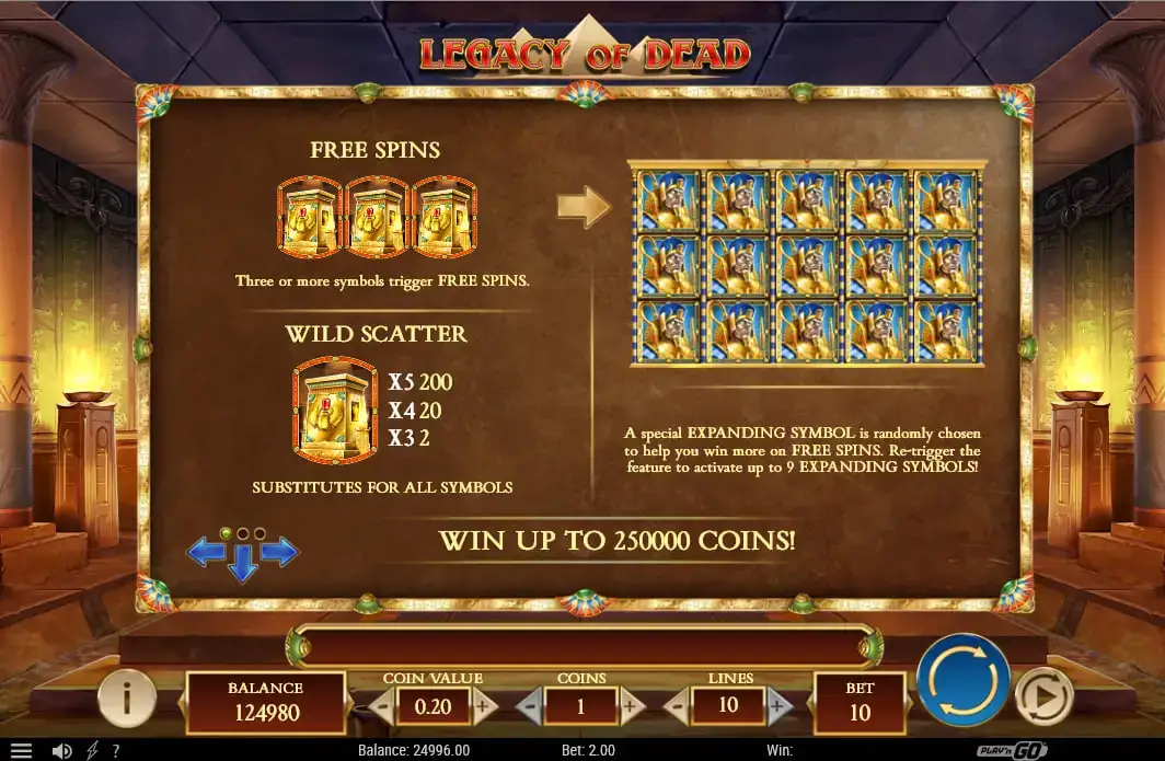 Введение в игровой автомат Legacy of Dead
